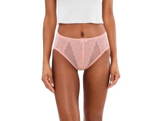 Wacoal Retro Chic Hi-Cut Brief Womens Underwear Apricot Blush : XL, Cotton/Lace/Mesh