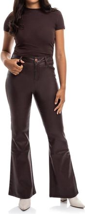 1822 Denim Coated Slim Boot Cut Pant In Espresso