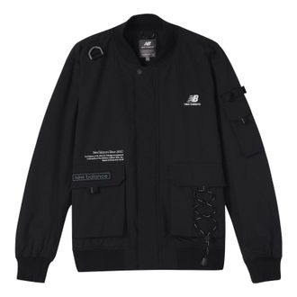 New Balance Logo Windproof Down Jacket Asia Sizing Black NAA1N013-BK