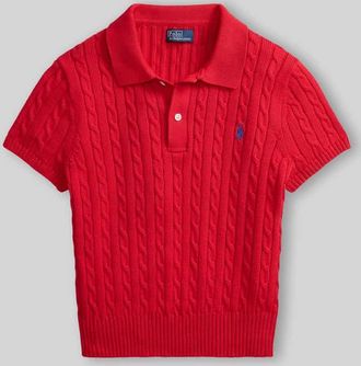 Polo Ralph Lauren Regular Fit Strick-Poloshirt aus reiner Baumwolle in Rot, Gr&ouml;&szlig;e XXL