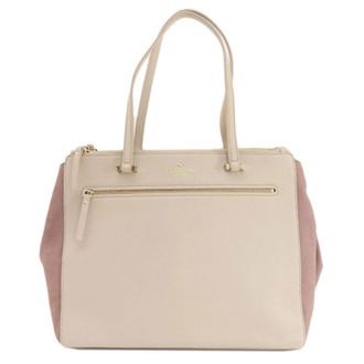 Kate Spade New York Beige Pink Leather Tote Bag (Pre-Owned)