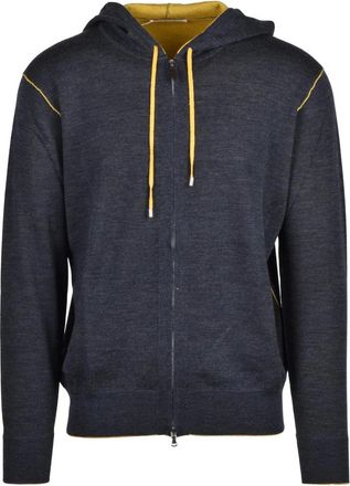 KANGRA Hoodies & sweatvesten, Heren, Zwart, L, Wol, Gebreide trui