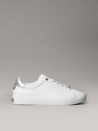 Calvin Klein Leather Metallic Backtab Trainers