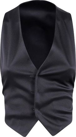Ann Demeulemeester Mary satin waistcoat - Black