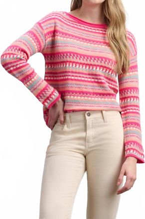 Hatley Hannah Cropped Pullover Sweater In Sunset