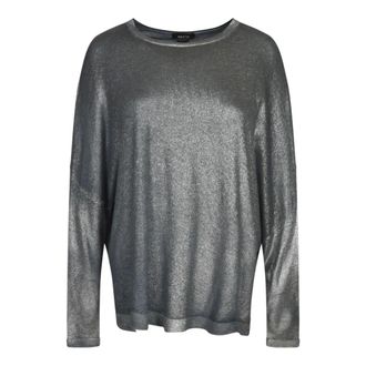 Avant Toi Round-neck Knitwear, female, Gray, Size: S Stylish Sweaters Collection