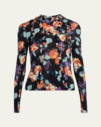 Ulla Johnson Clover Long-Sleeve Jersey Top