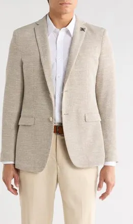 John Varvatos Heathered Knit Two Button Sport Coat in Tan at Nordstrom Rack, Size 36 Regular