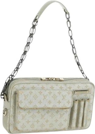 Louis Vuitton Pre-owned Shoulder Bags, female, Gray, Size: ONE SIZE Pre-owned Vintage Monogram Canvas Shoulder Bag