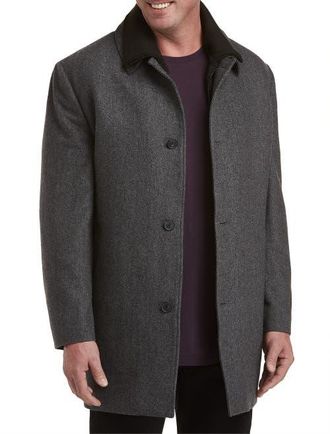 Calvin Klein Herringbone Zale Overcoat in Grey at Nordstrom, Size 58Big