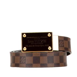 Louis Vuitton Pre-owned Belts, female, Brown, Size: ONE SIZE Pre-owned Damier Ebene Canvas Belt