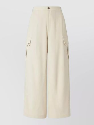 Pinko cotton flared cargo trousers