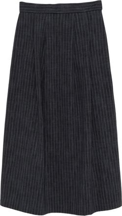 agnès b. Early River skirt - women - Viscose/Polyamide/Elastane - 3 - Blue