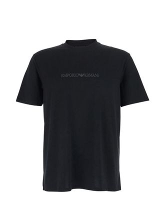 Emporio Armani Black Round Neck Logo T-shirt