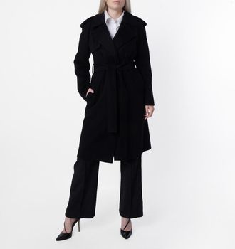 Burberry Cashmere Wrap Belted Trench Coat, Brand Size 8 ( US Size 6 )