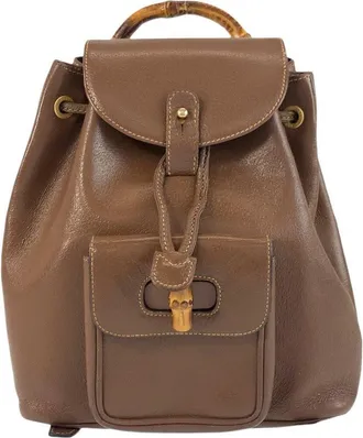 Gucci Brown Others Bamboo Backpack (Authentic Pre-Loved)