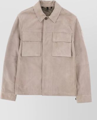 Belstaff waymark jacket buttoned cuffs point collar