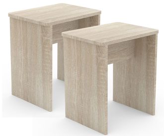 ebuy24 Juego De 2 Asientos Taburete Mesa Lateral Esal 45x40x30 - Vcm