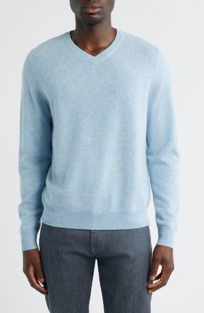 Nordstrom Cashmere V-Neck Sweater in Blue Forever Heather at Nordstrom Rack, Size Xx-Large