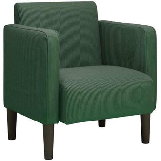 vidaXL Sill&oacute;n Con Reposabrazos Verde Oscuro 54 Cm Tejido De Pana Vidaxl