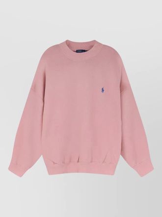 Polo Ralph Lauren ribbed crew neck cotton blend sweatshirt