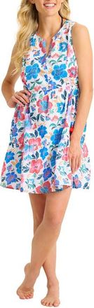 Tommy Bahama Tropi Floral Tiered Cover-Up Dress in White at Nordstrom, Size X-Large