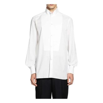 Tom Ford Overhemden, Heren, Wit, M, Katoen, Cocktail Voile Slim Fit Avondhemd