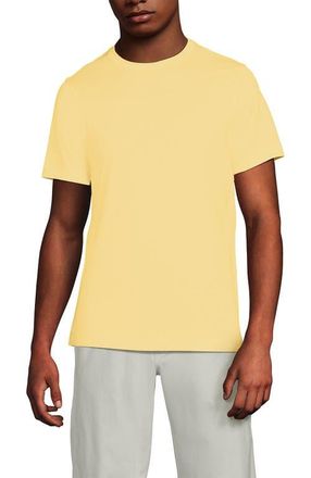 Lands End Short Sleeve Cotton Supima Tee in Pale Sunbeam Yellow at Nordstrom, Size Xx-Large