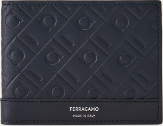 Ferragamo Men Ferragamo Monogram wallet Blue