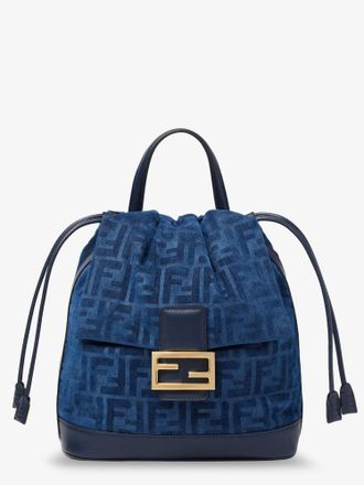 Fendi Zaino in denim con dettaglio FF floccato - FENDI - gender_Woman