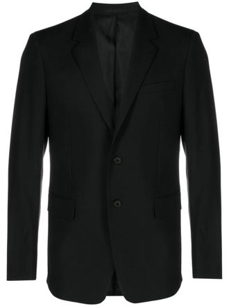 Theory single-breasted virgin wool-blend blazer - men - Cupro/Virgin Wool/Lycra/Polyester/Cotton - 40 - Black