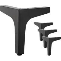 OEM Juego De Cuatro Patas De Metal Plateado (negro) De 15 Cm, Ideales Para Armarios, Sof&aacute;s, Mesas De Centro, Soportes De Tv Y Otros Muebles. - Crezuo