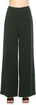 Alexia Admor Rover Mid Rise Wide Leg Pants in Emerald at Nordstrom Rack, Size 10