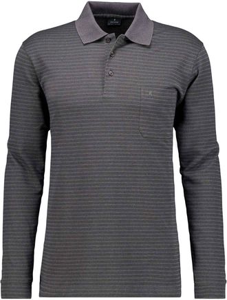 Ragman Poloshirt RAGMAN, Herren, Gr. L, grau, melange, 194, Baumwollmischung, regular fit, ohne Ausschnitt, Shirts Poloshirt