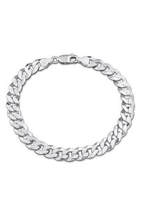 Delmar Diamond Cut Curb Chain Bracelet in Silver at Nordstrom Rack