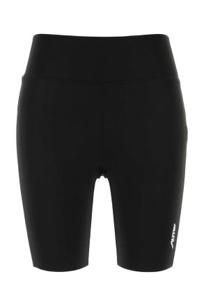 Autry Black Stretch Polyester Shorts