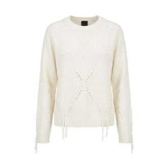 Pinko Pinko, Truien & Vesten, Dames, Beige, XS, Ronde hals gebreid