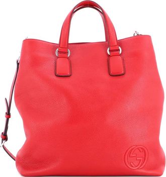 Gucci Soho Open leren medium shopper - Rood