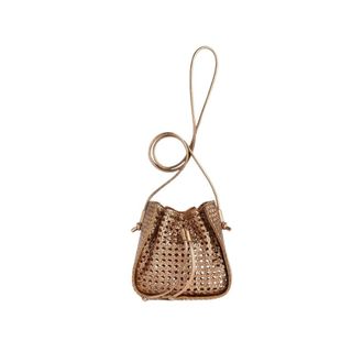 Forte_Forte Mini Bags, female, Brown, Size: ONE SIZE My Pepita Hand-Braided Bucket Bag