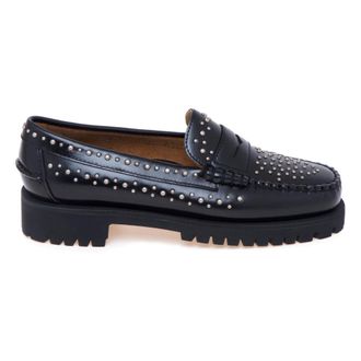 Sebago Dan Lug Studs Moccasin - female - Sebago - Loafers - Black - 3 UK - Shoes