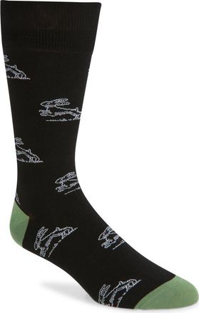 Paul Smith Lazlo Rabbit Cotton Blend Dress Socks in Black at Nordstrom