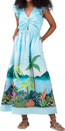 Celina Moon Flavian Maxi Dress In Lia Sky