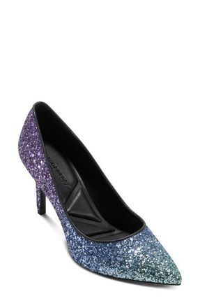 Karl Lagerfeld Royale Ombr&eacute; Glitter Pump in Purple Multi at Nordstrom, Size 6.5