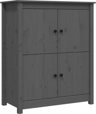 vidaXL Sideboard Grey 83x41.5x100 cm Solid Wood Pine Vidaxl