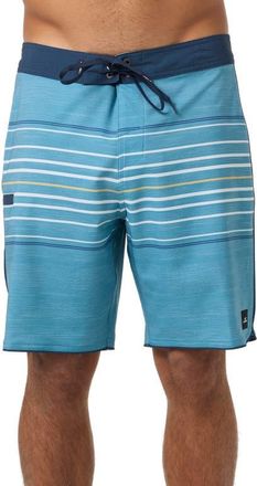 O'Neill Hyperfreak Heat Stripe Swim Trunks in Stormy at Nordstrom, Size 30
