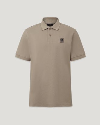 Belstaff Polo Mens Cotton Pique Dark Sand Size 2XL