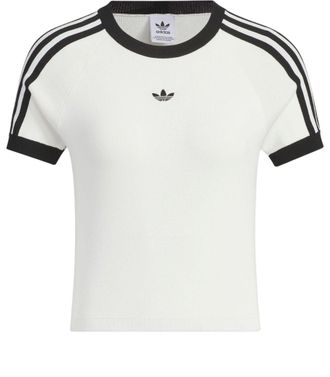 adidas (WMNS) adidas Originals 3-Stripes Graphic Knit T-shirt Asia Sizing White Black JI7049