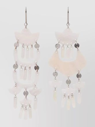 Isabel Marant yue pendant earrings natural shell tiers