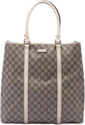 Gucci Pre-owned Vintage Tote Bag - Dames - Vintage Shopper - Beige - ONE Size - Leer - Vintage
