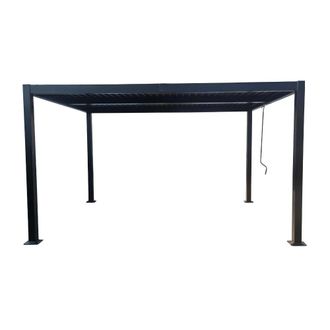 Concept Usine P&eacute;rgola bioclim&aacute;tica 4x3m estructura y lamas de aluminio gris antracit